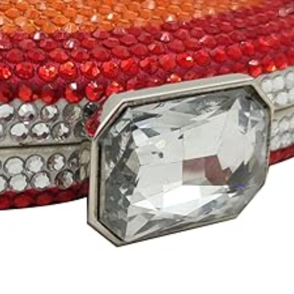 Pave Rhinestone Bling Rainbow Crossbody Chain Bag Clutch Handbag Pride Gifts NEW - Picture 3 of 7